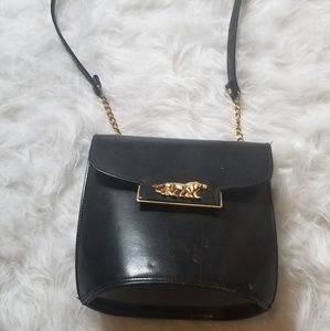 Black & Gold Hardware Leather Bag
